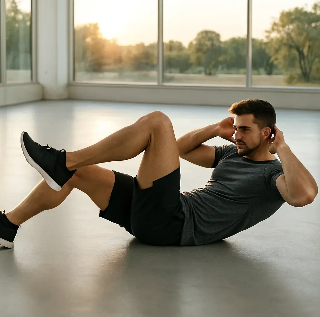 Core training - Russian twist exercise